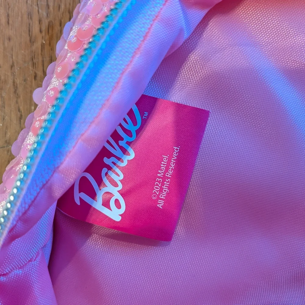 Mattel Barbie Pink and Silver Sequin Kids Backpack